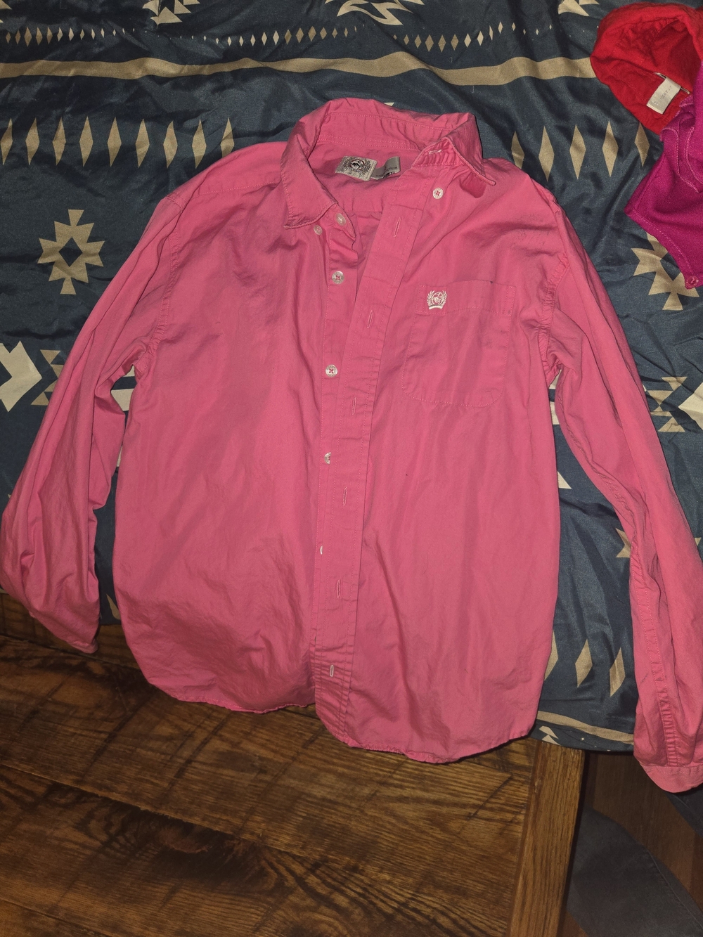 Girls Cinch Button Down